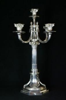 Silver Candelabra - silver - Gebrder Deyhle, Schwbisch Gmnd, Nmecko - 1880