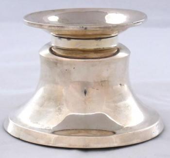 Silver low round candlestick - Germany