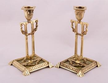 Pair of Candelsticks - brass - 1910